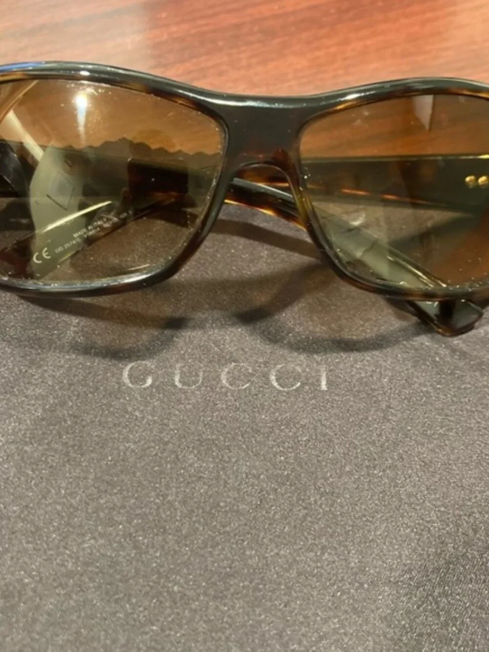 Gucci GG 2574/S V9MBA Square Havana Brown Sunglasses 62-12-125 -Made in Italy.